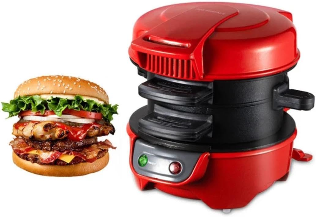 Multifunctional Burger Press Machine, Sandwich Maker, Waffle Maker, Breakfast Machine for Home Use