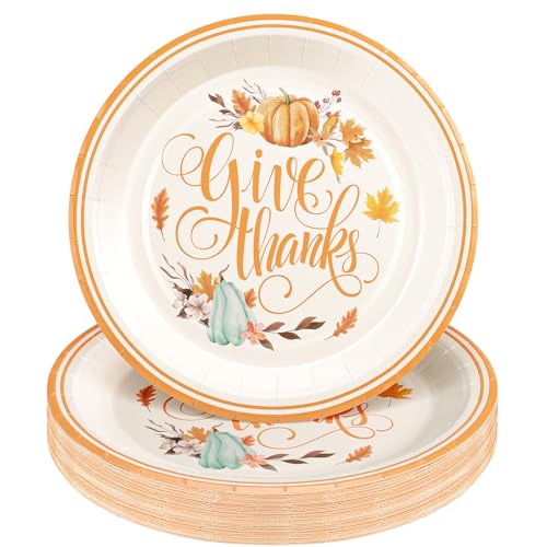 NatNarr 30 Pcs Thanksgiving Plates, 9 Inch Autumn Leaves Pumpkin Thanksgiving Dinner Plates Fall Party Supplies for Harvest Party, Fall NatNarr 30 Pcs Thanksgiving Plates, 9 Inch Autumn Leaves Pumpkin Thanksgiving Dinner Plates Fall Party Supplies for Harvest Party, Fall