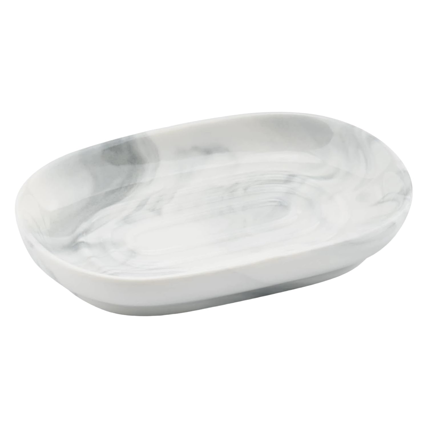 Ceramic Soap Dish Grey Bathroom Accessories, Anti-Slip Soap Holder, Soap Dishes for Bathroom Easy to Clean