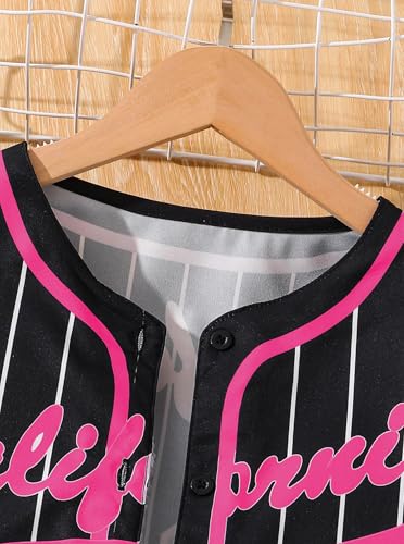 Image of Hilinker Girls Graphic 3 Piece Outfits Short Sleeve Striped Cardigan and Crop Cami with Shorts Set