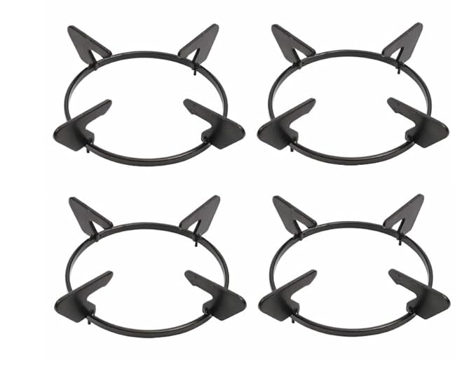 YOZTI Burner Pan Support Appliance Pan Support for Gas Stove (Black Color) (Set of 4 Pieces)