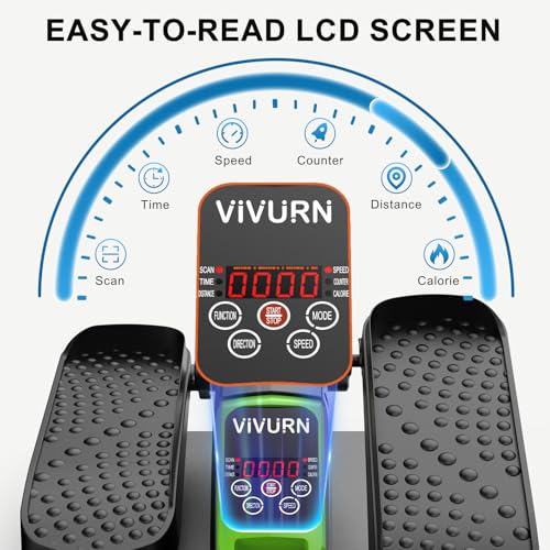 Image of VIVURN-018 Under Desk Elliptical 12 Speed 5 Modes Mini Motorized Leg Exerciser While Sitting for Seniors As Seen on TV with Non-Slip Mat Quiet & Portable Electric Pedal Exerciser for Home and Office