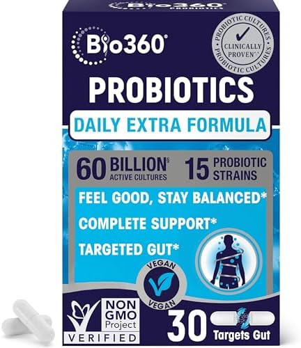 Extra Strength Probiotic for Digestive Health and Immune Support, 60 Billion CFU & 15 Strains, Gut Health Probiotics for Men and Women Supports Occasional Constipation, Diarrhea, Gas & Bloating, 30CT Extra Strength Probiotic for Digestive Health and Immune Support, 60 Billion CFU & 15 Strains, Gut Health Probiotics for Men and Women Supports Occasional Constipation, Diarrhea, Gas & Bloating, 30CT