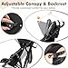 BABY JOY Double Umbrella Stroller, Lightweight Travel Side by Side Twin Stroller with Large Storage, Cup Holder, 5-Point Safety Harness, Adjustable Canopy & Compact Fold for Infant and Toddler (Black)