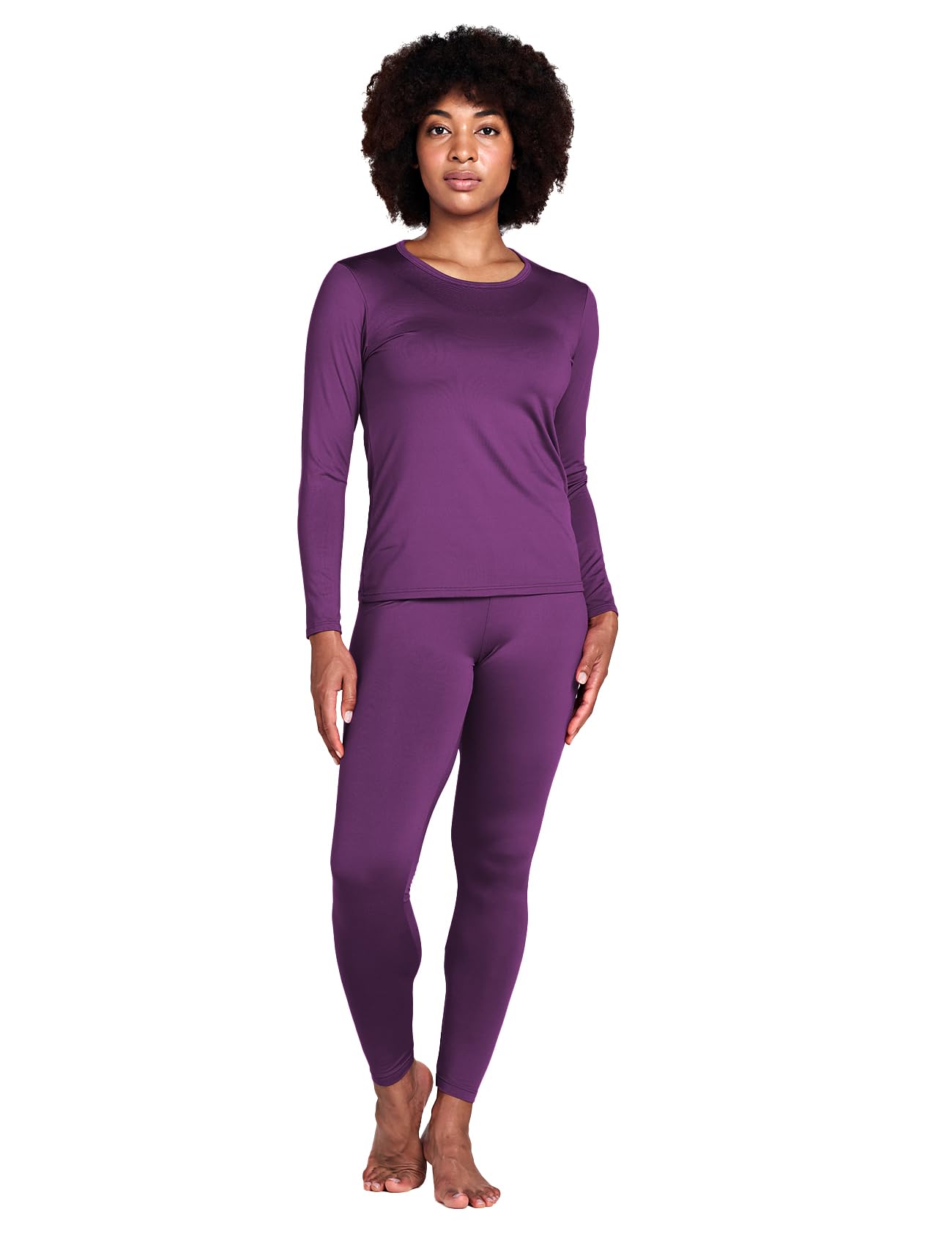 LAPASA Completo Termico Donna Fodera in Micropile Calore Base L17 - Abbigliamento Intimo Invernale Maglietta Pantaloni Calzamaglia Tuta Sci Trekking