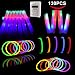 LifBetter 130 Pack Glow Sticks Bulk, 30 PCS Foam Glow Sticks and 100 PCS Glow Sticks , Flashing Glow in The Dark Party Supplies Light up Toys Bulk
