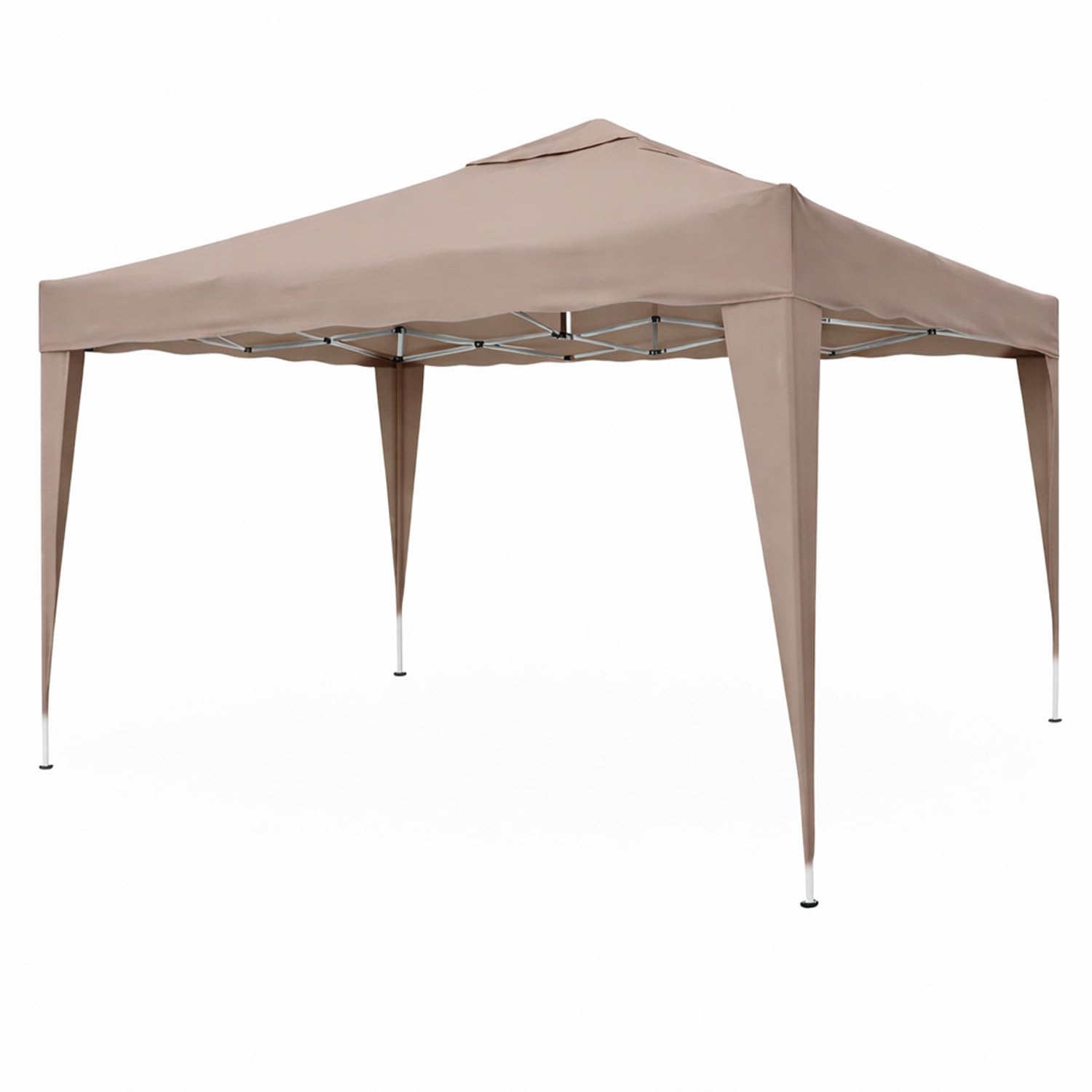 Gazebo Pieghevole 3x4 M Acciaio Idrorepellente 160 g/m² Anti-UV Apertura Rapida a Fisarmonica con Borsa e 4 Sacche Zavorra