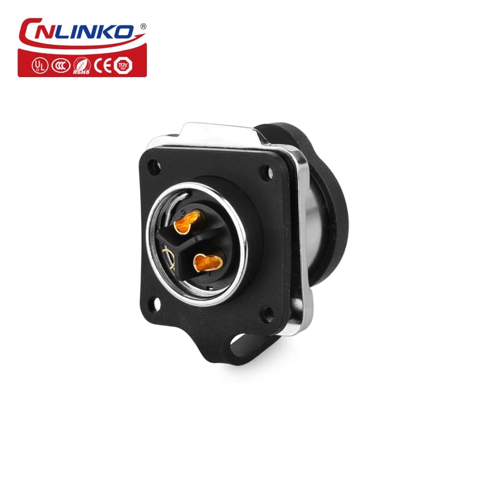 CNLINKO LP-20 Industrieller wasserdichter Steckverbinder IP68 Rundsteckverbinder Schnellsteck-Aviation-Steckverbinder Schnelllösestift mit Schutzvorrichtungen Steckverbinder M20 Flanschbuchse (3 Pin)