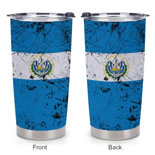 Portavasos para auto Grunge Texture Bandera El Salvador 4PCS miniatura 3