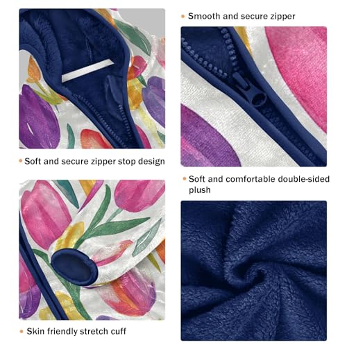 CHIFIGNO Girls Boys Fleece Hoody Jacket Boys Jackets with Pockets Warm Winter Outwear for Toddler and Kids3