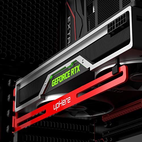 upHere Supporto Scheda Grafica GPU Supporto Supporto Scheda Video Supporto sag/Custodia per Fondina, Alluminio aerospaziale anodizzato, schede a Slot Singolo o Doppio (Rosso), GL01