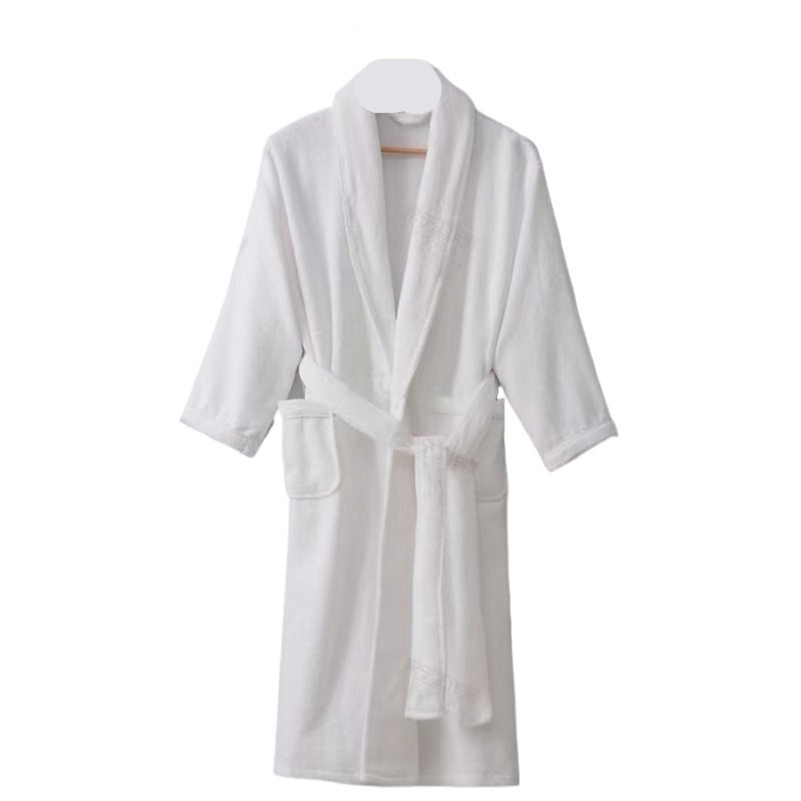 Albornoz Mujer Rizo Bata de baño gruesa for hombre, ropa dormir otoño e invierno, cálida, coral, holgada, informal, for estar en casa