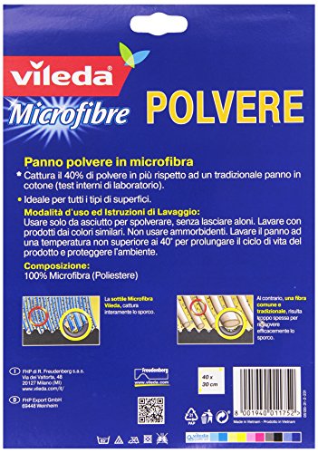 Vileda Stofdoek, microvezeldoek, elektrische werking, machinewasbaar, zacht, zacht, 40 x 30 x 0,4 cm - Image 3