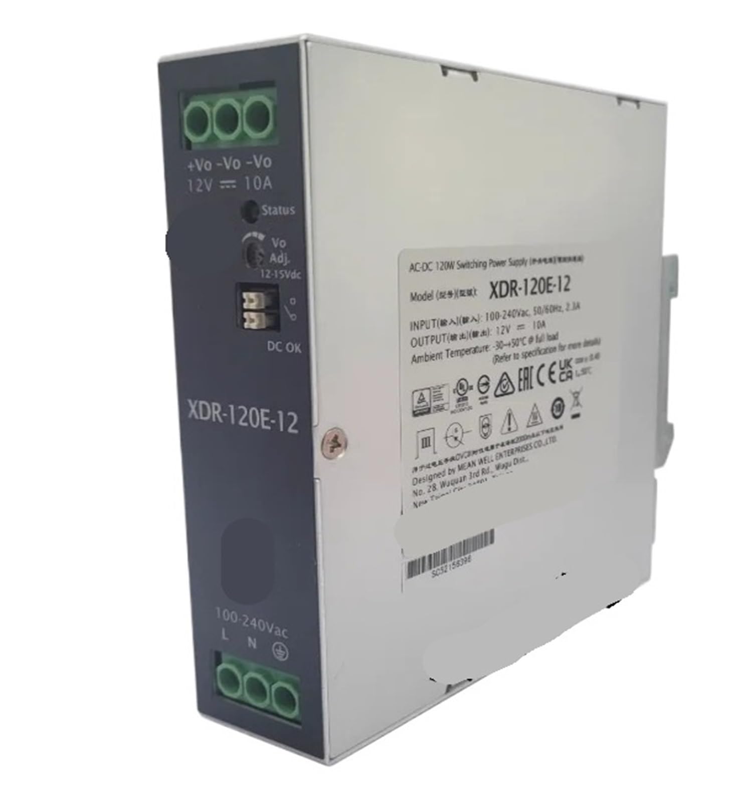 Egtdsfgja Xdr-120E-24 120W Ac/Dc Industrial Power Supply Xdr-120E-12 Xdr-120E-36 Xdr-120E-48(Xdr-120E-24)