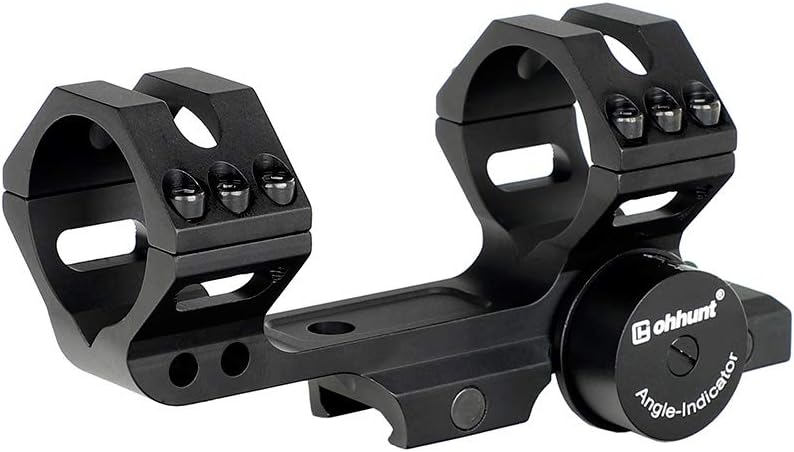 WINFREE 30mm 35mm Integral Hunting Scope Mount Rings Picatinny Rail High Profile with Angle Cosine Indicator Kit Bubble Level