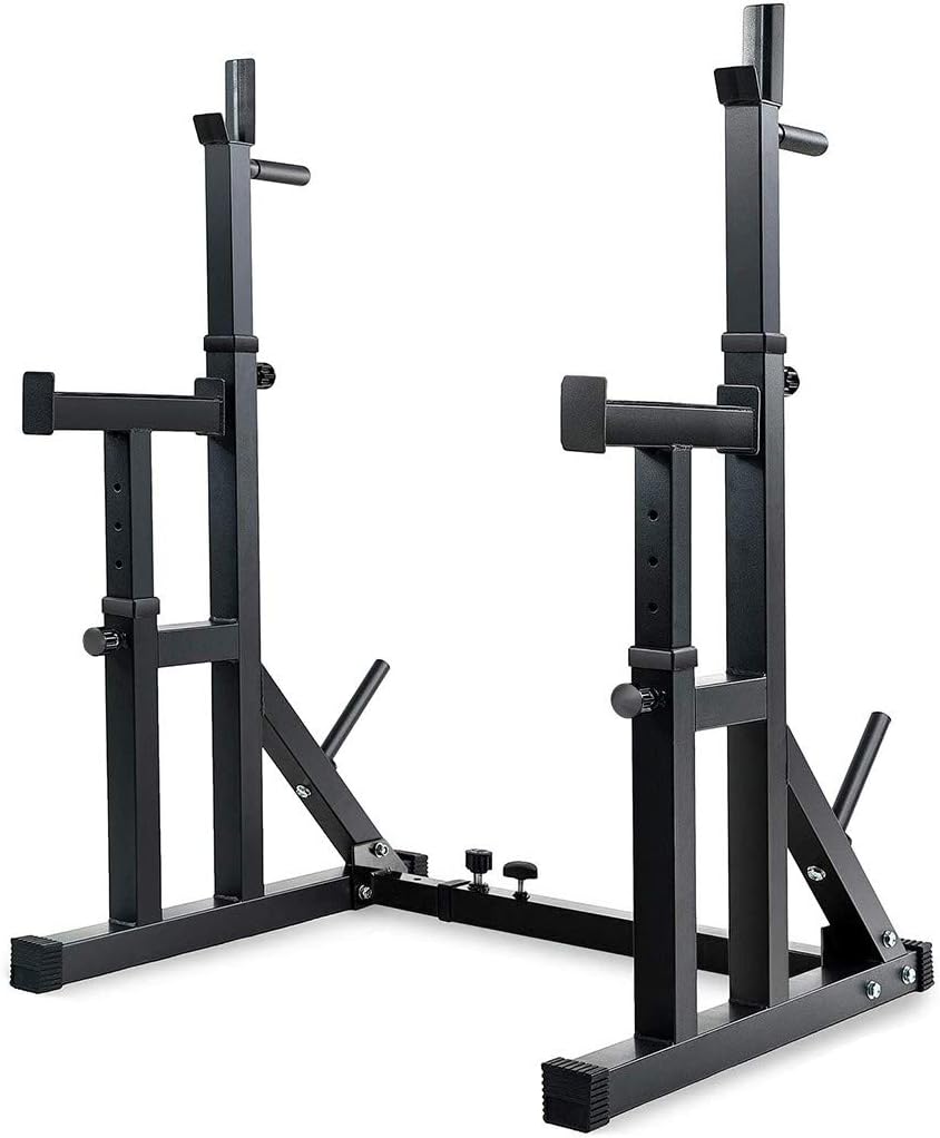 Adjustable Squat Rack Stand, Barbell Rack, Dip Bar Station Adjustable Press Rack Multi-Function Weight Lifting Home Fitness Volleyball Equipment Training Home