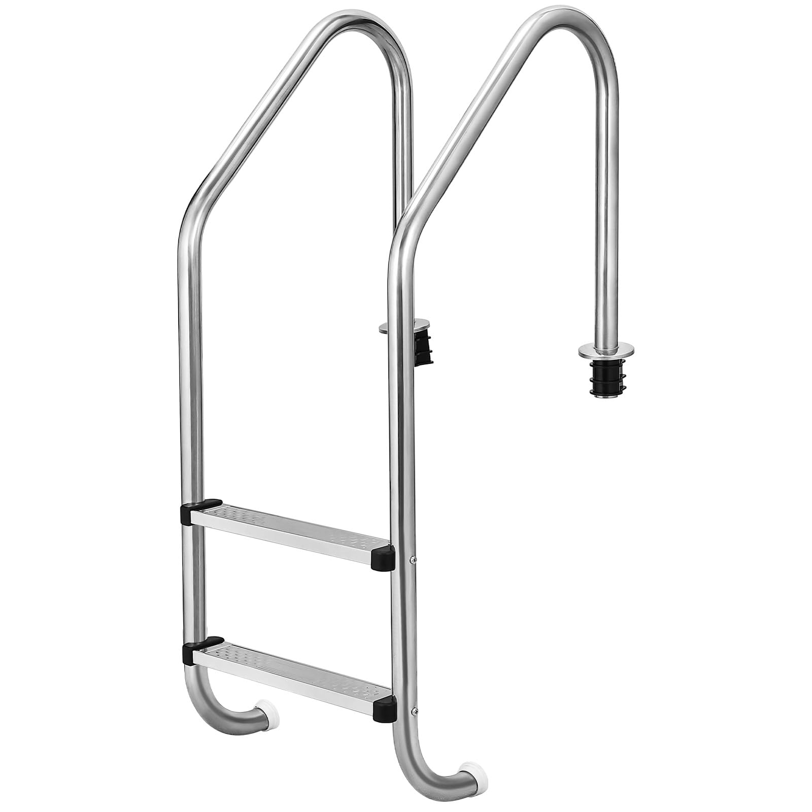 Aptliton Stainless Steel Pool Ladder – 2-Step Non-Slip Steps, Ergonomic Handrails, Heavy Duty, Easy to Assemble, Pool Safety Accessory for Inground & Above Ground Pools – 2 Steps