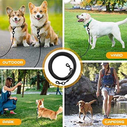 Dog Tie Out Cable, 10/15/20/30Ft Dog Runner Cable For Yard Outdoor And Camping, Heavy Duty Dog Lead Line For Small To Medium Pets Up To 250 Lbs (Black, 10Ft) #TOP5