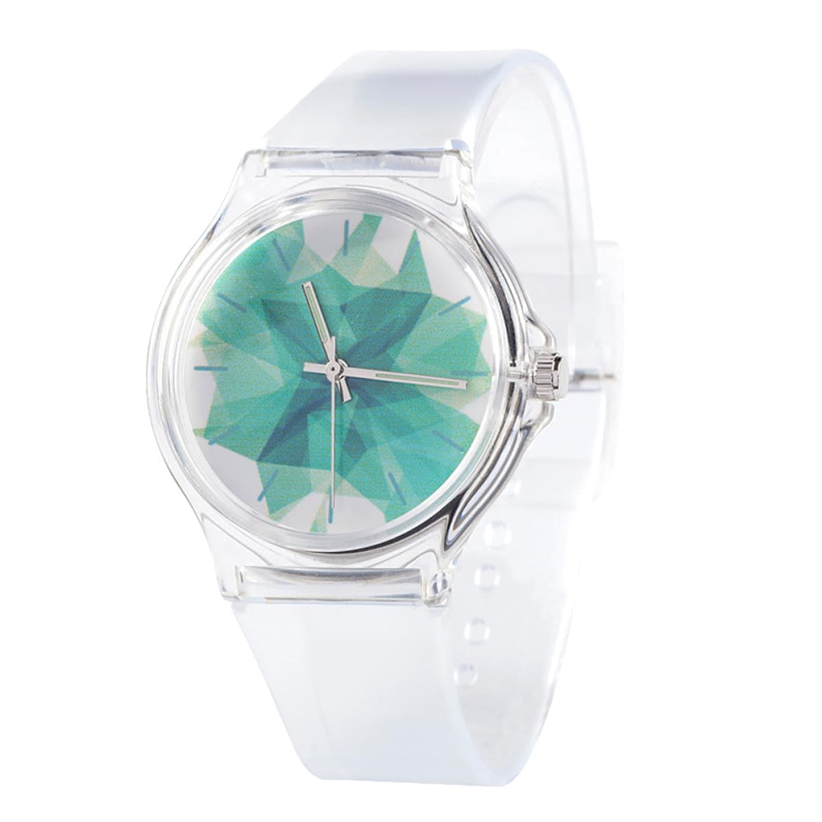 Reloj de cuarzo transparente y correa ajustable para estudiantes 8