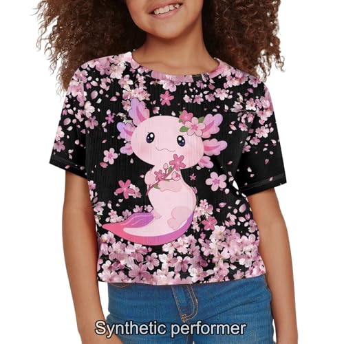 Image of 4th of July Shirt for Girls 7-8 Years US Flag Crop Tops Kids Outfit Independent Day Graphic Tee-