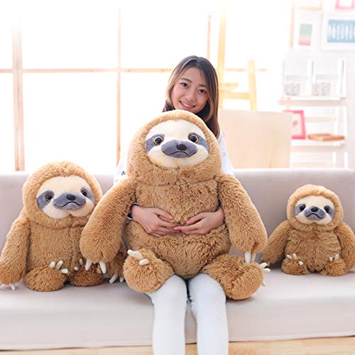Winsterch-E Gefüllten Stofftiere Faultiere, Plüsch Faultier(Brown, 70cm) – Bild 5