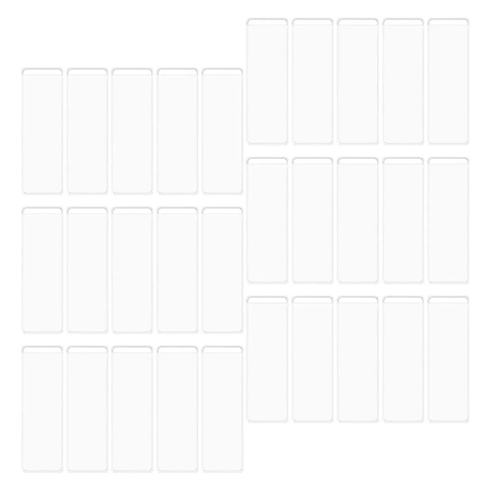 Hzomif 300 Pcs Clear Adhesive Label Pockets - Self-Sticking Plastic Card Holders for Folders & Binders