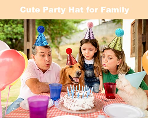 Arogheiz 3/5Pcs Small Cats Dogs Birthday Hats Set， Kitten Puppies Party Decoration Hats Grooming Accessories (5 Pcs Classic Style) #TOP2