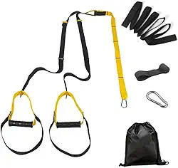 Fita de Suspensão Horse Fitness Fita de Treinamento Suspenso TRX Faixa de Resistência Tamanho Ajustável e Fácil de Ancorar Treinamento Funcional Peso do Corpo Equipamento De Treino Yoga e Pilates