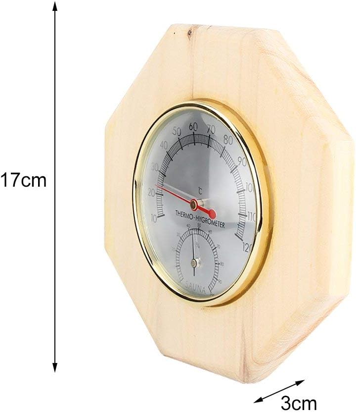 MIFXIN Sauna Thermometer & Hygrometer 2 in 1 Wood Sauna Hygrothermograph Indoor Outdoor Thermometer Hygrometer Sauna Room Equipment and Accessories