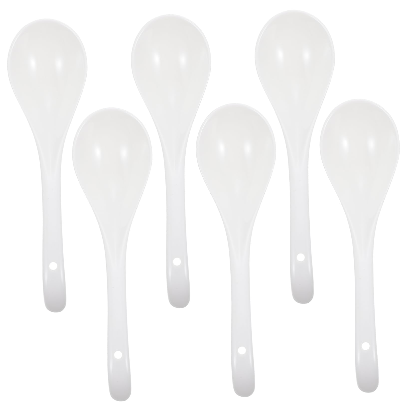 Cabilock 6Pcs Soup Spoons Elegant Design for Home Dining Kitchen Supplies for Soup and Rice Serving Stylish Decor