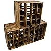3er Set -Geflammtes Weinregal für bis zu 16 Flaschen 40x40x27 cm Kistenkolli Altes Land Wein Regal | Flaschenregal