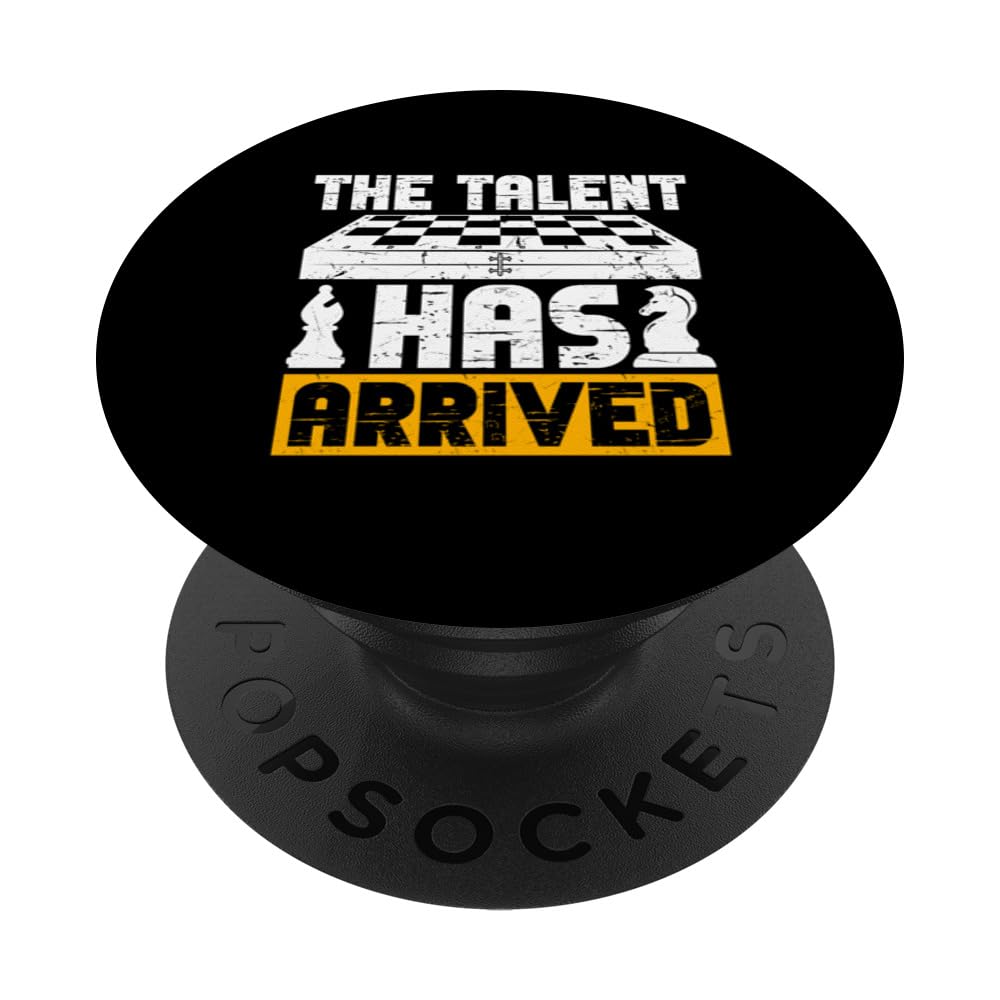 The Talent Has Arrived, Masterpiece Chess Moves PopSockets Swappable PopGrip, Black