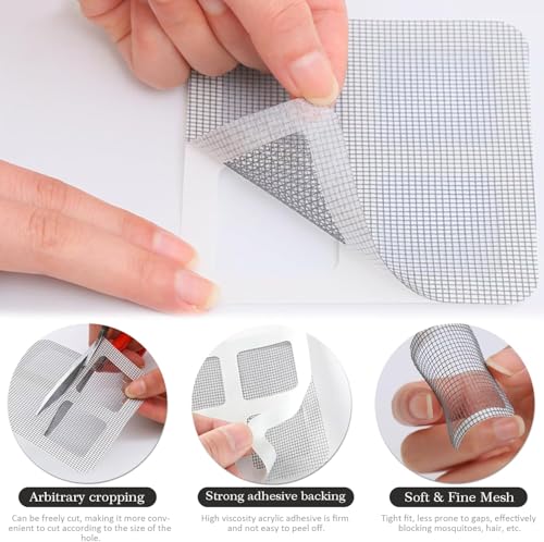 Image of KESI ORNAMENTS 20 Pcs Square Disposable Shower Drain Cover Hair Catcher Shower Drain Mesh Stickers, Bathroom, Laundry, Bathtub, Kitchen, Sink, for Human and pet Hair,Accessories for home Filter Screen