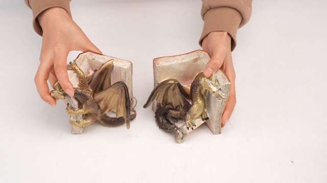 Amazon.com: Resin Dragon Bookends Set of 2, Gothic Fantasy Shelf