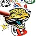 43pcs Football Team Stickers Creative DIY Stickers Funny Decorative Cartoon for Cartoon PC Luggage Computer Notebook Phone Home Wall Garden Window Snowboard