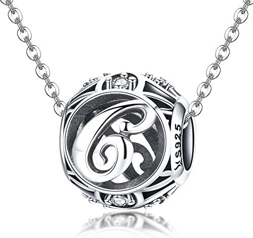 Letter Charms 925 Sterling Silver Initial A-Z Bead Charms for Bracelets Necklaces, Cubic Zirconia Alphabet Beads Personalized Gifts for Women - Image 2