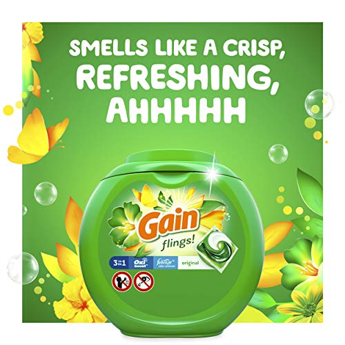 Gain Flings! Laundry Detergent Soap Pods, High Efficiency (He), Original Scent, 96 Count #TOP7