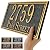 Personalized Address Plaque Sign Cast Metal - Custom House Number Plaque Sign,House Address Numbers for House Address Outside,Store,Yard,Garage,Apartment,Thick Rust-Free,Fade Resistant,Any Font (13''