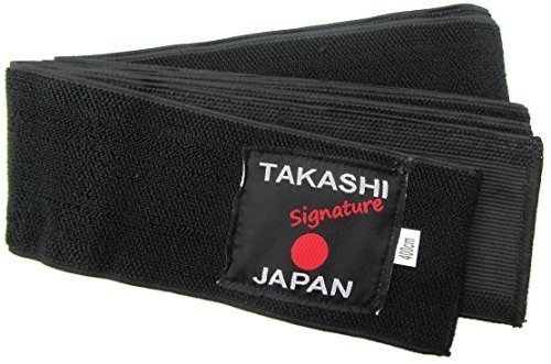 Ceinture iaido Kendo élastiquée Kuro Obi Flexi ajustable et confortable pour le dojo