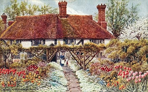 Peinture Murale Cottage à Groombridge de AR Quinton | Créez un Salon Chaleureux et Élégant