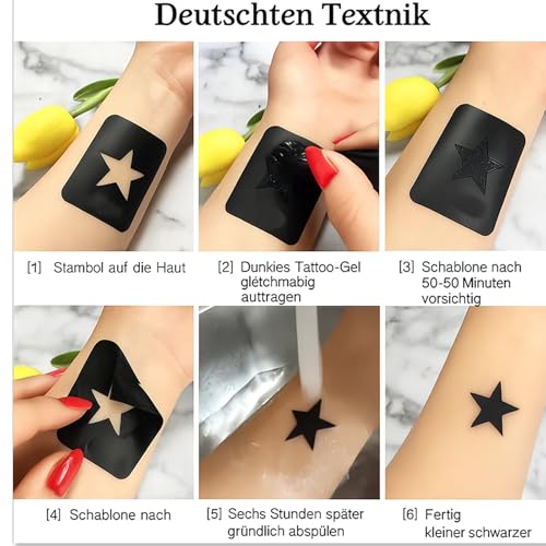 Henna Set mit 10 Flaschen Tinte, 67 Pcs Schablonen und Henna Schablonen Hand Kit für Farbe DIY Gefälschte Tattoos, für DIY Temporäre Tattoos für Kreative Tattoo Designs Festen