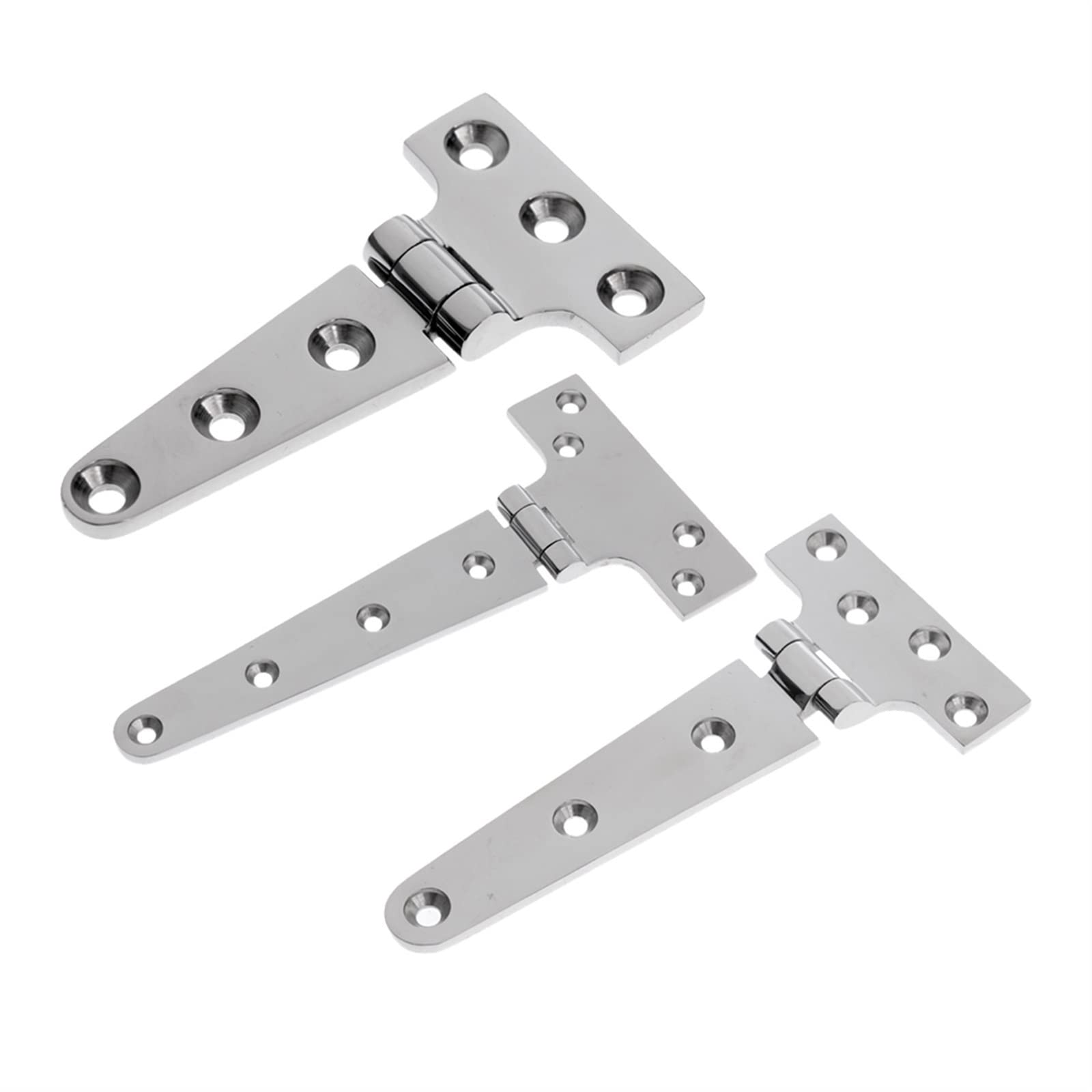 3 cerniere a T in acciaio inox 316 for impieghi gravosi, finestre, recinzioni, cancelli da giardino, capannoni e cerniere for porte esterne