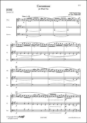 PARTITION CLASSIQUE - Cornemuse - TRADITIONNEL - Trio à Vent