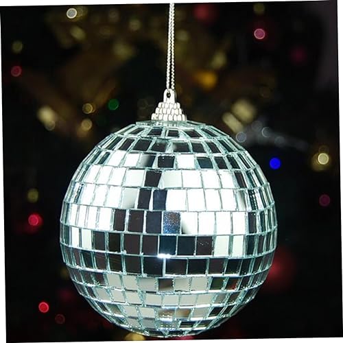 Bola espejada LIFKOME de 20 cm, color plateado, para bodas, banquetes, discotecas y fiestas miniatura 5