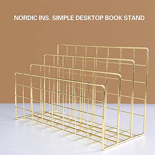 PRATYAHARA Metal Mesh Desk Organizer Desktop Letter Sorter Mail Tray File Organiser Office Home Bookends Book Holder -Rose Gold - Cosy Home Interiors PRATYAHARA Metal Mesh Desk Organizer Desktop Letter Sorter Mail Tray File Organiser Office Home Bookends Book Holder -Rose Gold - Image 4