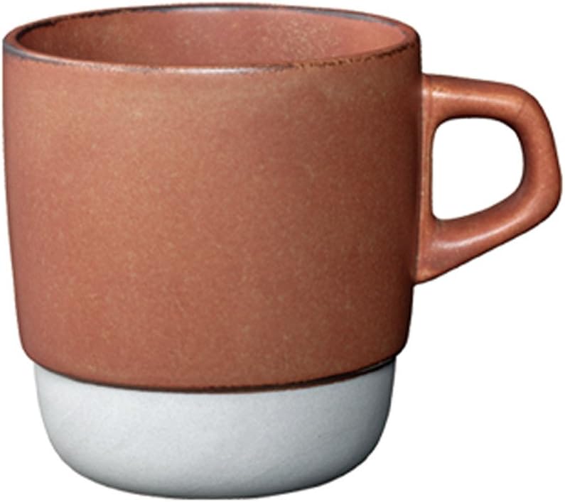 Slow Style Stacking Mug - Japanese Stoneware Navy Terracotta White Grey (Terracotta)