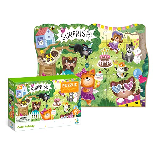 Cats’ holiday Fantasy Jigsaw Puzzle for Kids 3 years old and up 30 Dodo Perfect Educational Gift for Girls