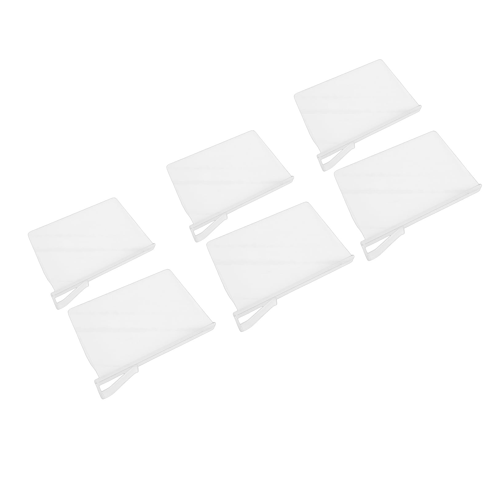 Wakects Separadores de Estantes de Acrílico Transparente, Organizador de Armario, Paquete de 6 para Estantes de Madera de 0,4 a 0,9 Pulgadas, Clips Reforzados, Separadores Transparentes para
