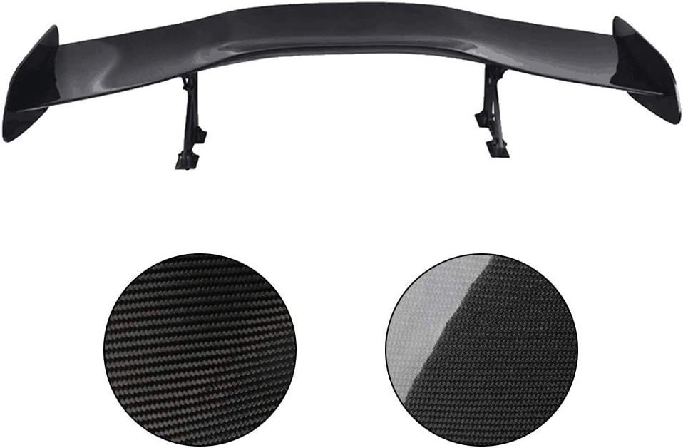 LSAILON Universal Carbon Fibre Rear Spoiler Wing fit for Audi A3 Volvo XC70