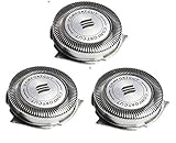 Razor Blade Shaver Replacement Head for Philips Norelco HQ8 Series 3000 2000 000 S738 PT720 PT724 PT730 AT810 AT830 HQ6090 3 Pieces Shaving Head Cutter